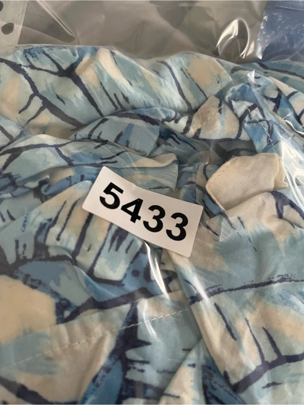 Janie and Jack Blue Tropical Palm Leaf Flutter Sleeve Dress 4 Cotton Summer